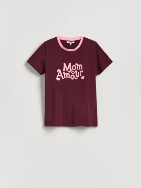 Reserved Tricou cu imprimeu maro