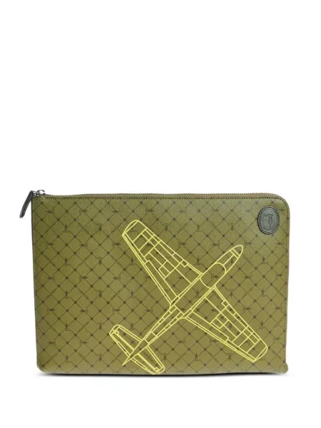 Geantă Trussardi din piele cu imagine verde