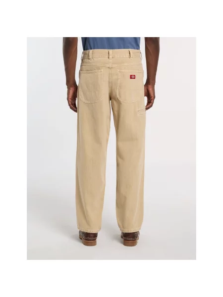 Zúžené zúžené džínsy Dickies v biznis štýle béžová