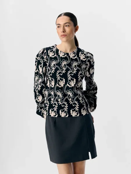 OBJECT Bluza OBJMya črna bela
