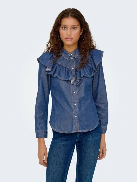 ONLY Bluză ONLINDIGO denim albastru