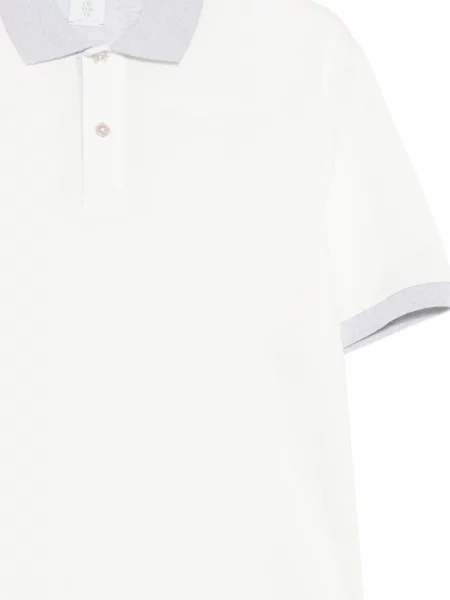 Tricou polo Eleventy alb