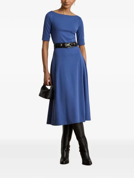 Rochie midi Lauren Ralph Lauren tricotate violet