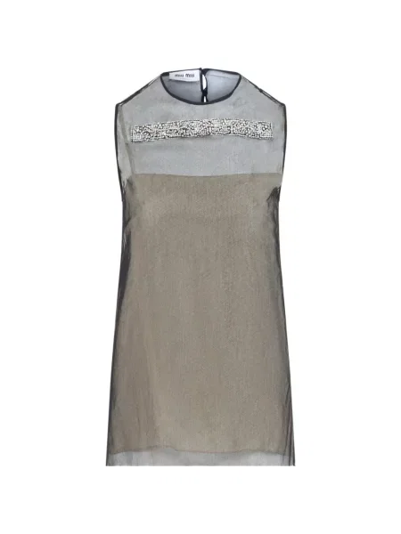 Top Miu Miu din tul negru