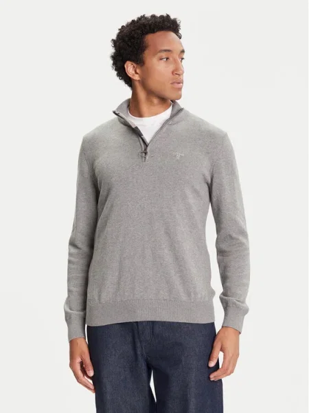 Barbour Пуловер Half Zip сив