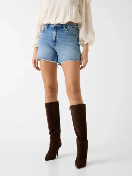 Guess Pantaloni scurți de blugi albastru