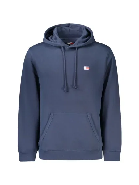 Hanorac cu glugă Tommy Hilfiger cu autograf albastru