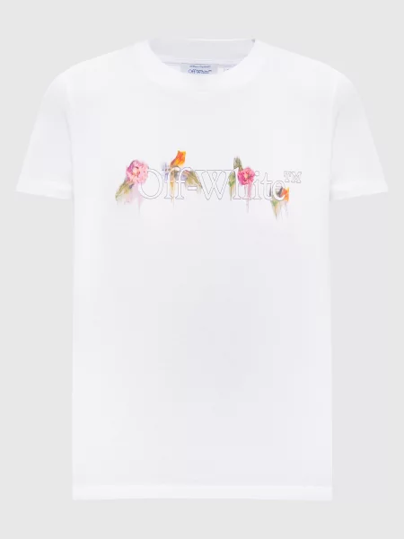 Футболка з принтом логотипа Off-white біла