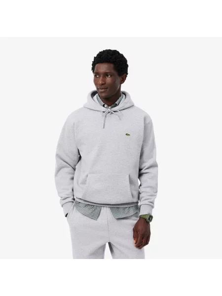 Lacoste Bluza Z Kapturem Z Dresówki szara