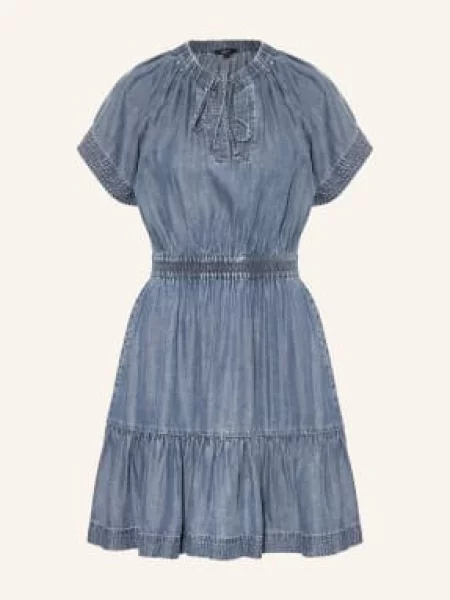 Rails Sukienka Corvera W Stylu Dżinsowym Z Falbankami blau niebieska