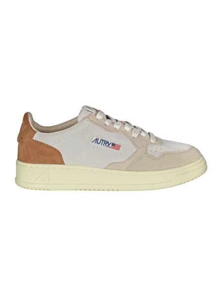 Sneakersy Autry sznurowane skórzane białe
