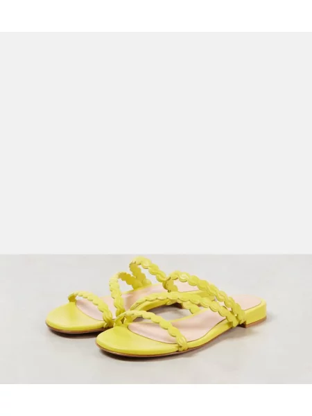 Sandale Gianvito Rossi din piele galben