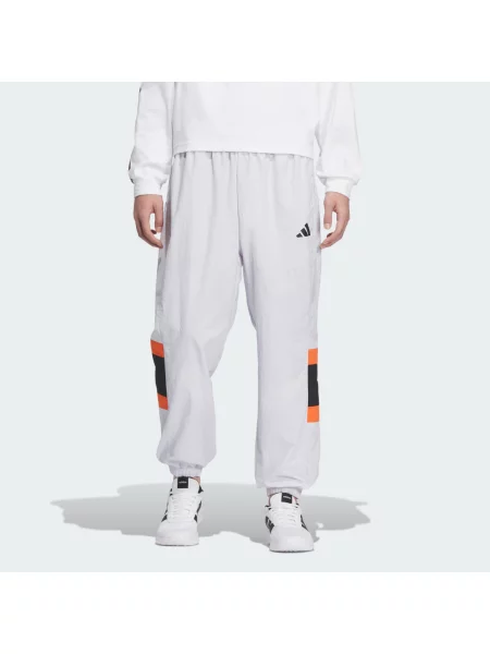 Kalhoty jogger Adidas se síťovinou šedé