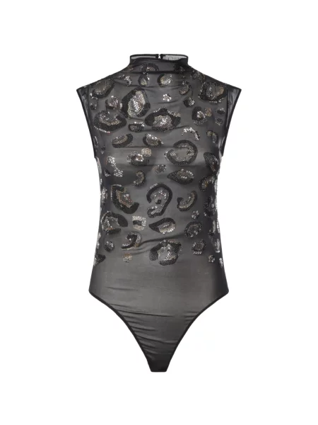 Body Genny cu model leopard negru
