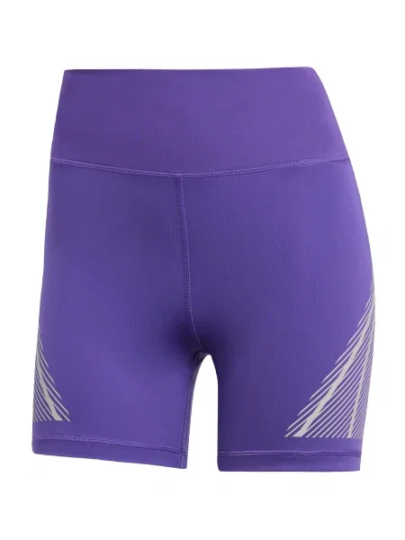 Adidas by Stella McCartney pantaloni scurți de antrenament cu imprimeu high waist violet