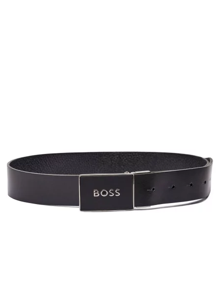 BOSS BLACK De piele cu două fețe curea Icon negru