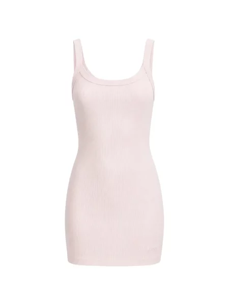 Rochie mini Guess fără mâneci tricotate roz