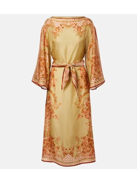 Rochie midi Zimmermann de mătase cu imagine