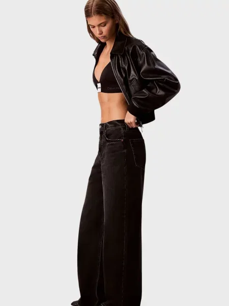 Широкие джинсы Calvin Klein Jeans черные