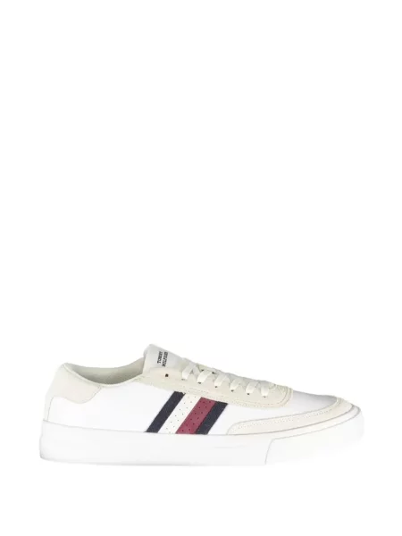 Sneakerși Tommy Hilfiger din piele de căprioară alb