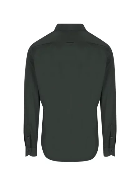 Lung cămașă Xacus din țesătură twill verde