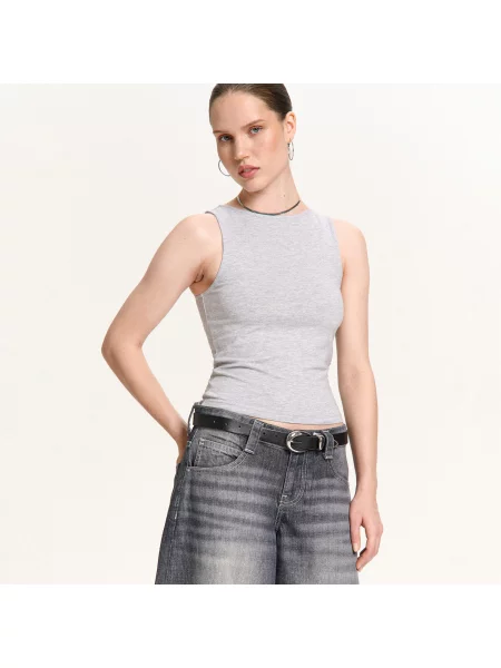 Cropp Топ на бретельках light grey сірий