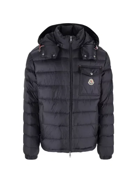 Geacă Moncler cu glugă negru