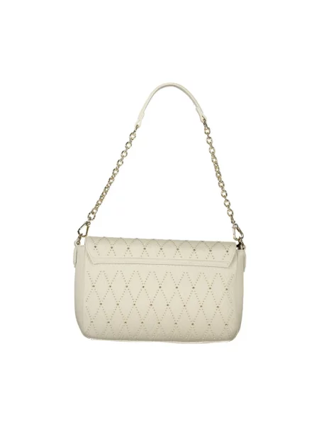 Lniana torebka Valentino By Mario Valentino biała