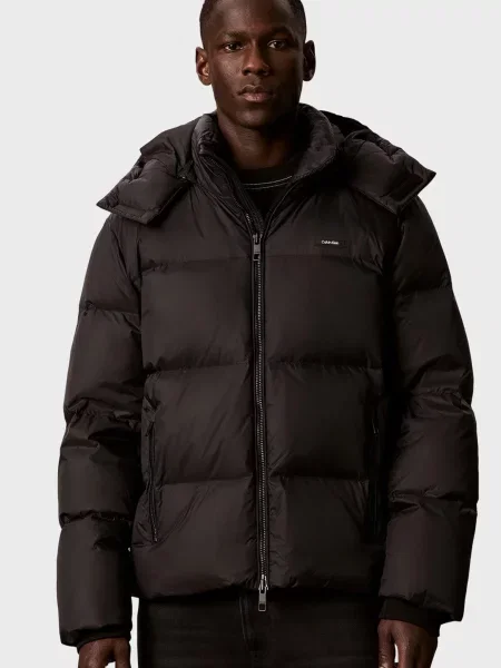 Куртка Calvin Klein з капюшоном чорна