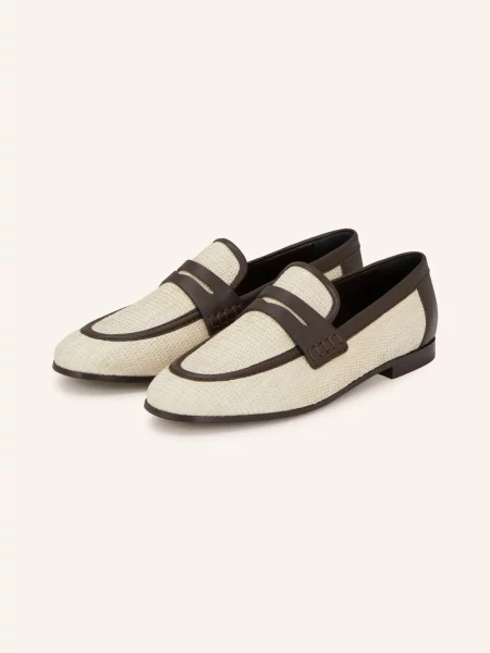 Brunello Cucinelli Penny Loafers světle / tmavě hnědá