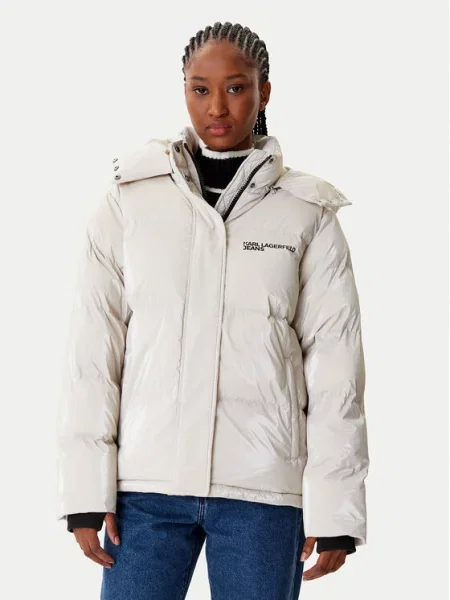 Джинсовая куртка Karl Lagerfeld Jeans бежевая