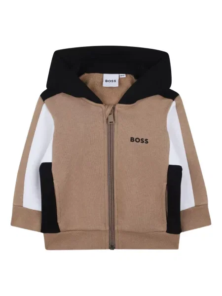 Bluza z kapturem dziecięca Bosswear brązowa
