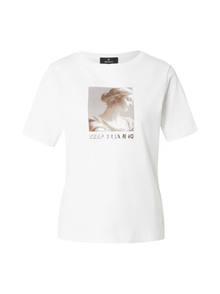 Monari Tricou bej / gri taupe alb