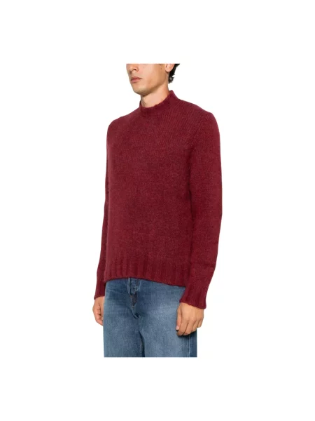 Dzianinowy sweter Doppiaa ze stójką czerwony