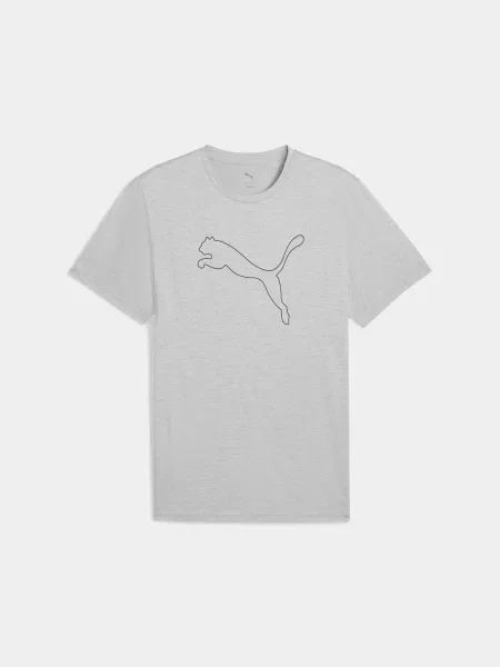 Спортивна футболка PUMA M Tad Ess Heather Cat Tee комбінований верх сірий
