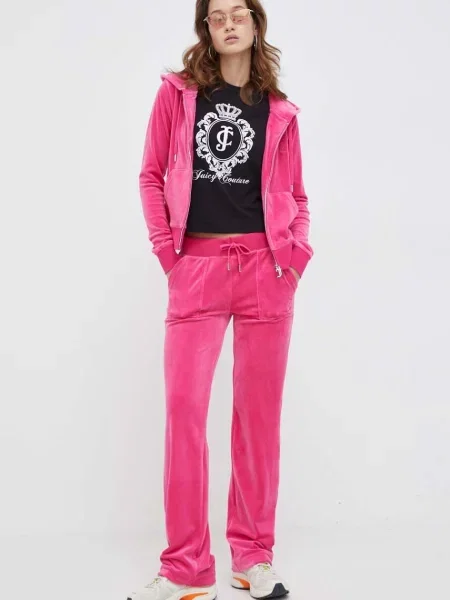 Juicy Couture bluza welurowa różowa