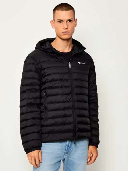 Geacă cu puf Armani Exchange negru