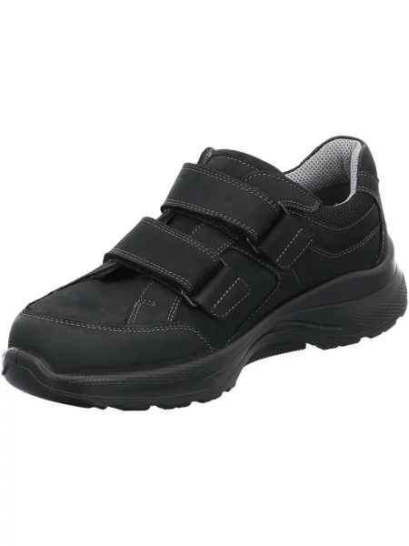 Sneakersy Jomos na rzep skórzane czarne