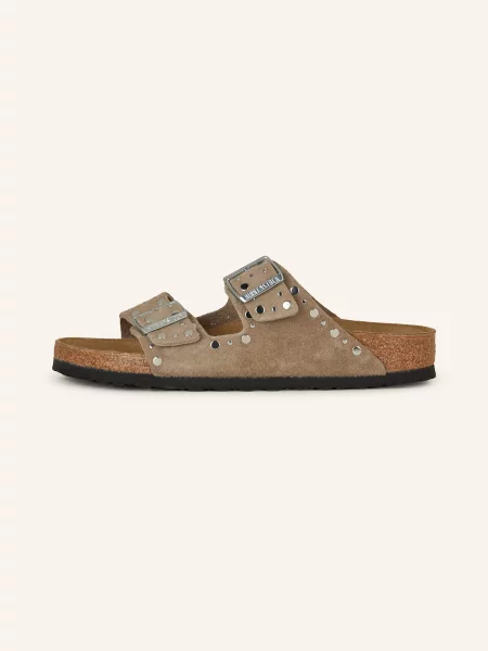 BIRKENSTOCK Pantofle Arizona šedobéžová hnědé