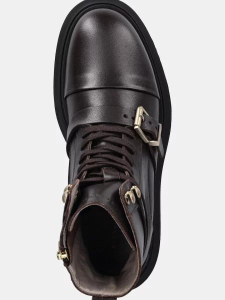 Шкіряні черевики AllSaints ASTRID BOOT на платформі коричневий