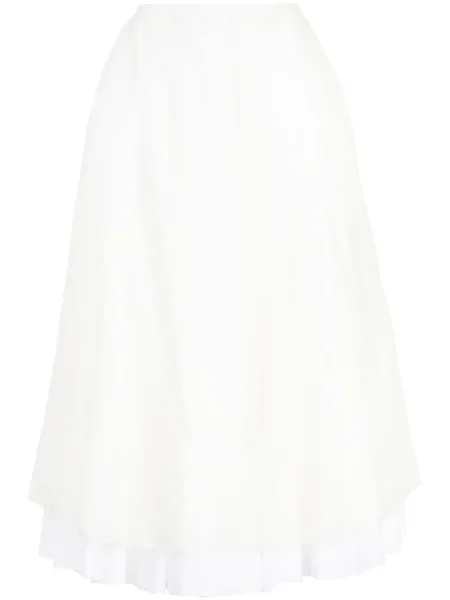 Spódnica midi Khaite do kolan w kształcie litery A biała
