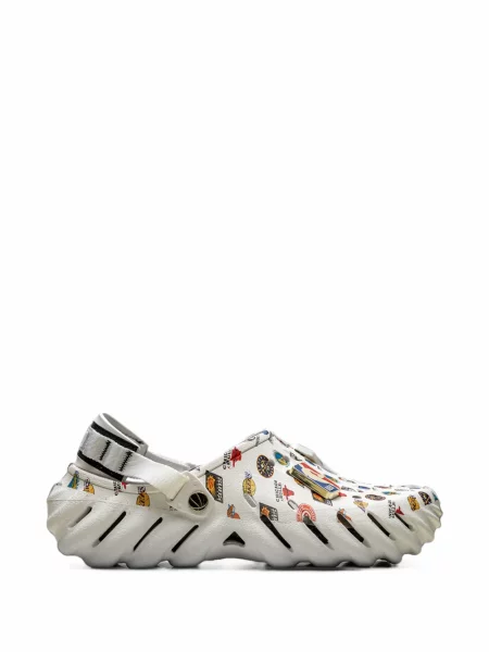 Papuci tip mules Crocs alb