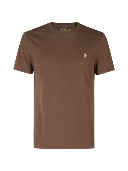 Tricou polo Polo Ralph Lauren cu broderie maro