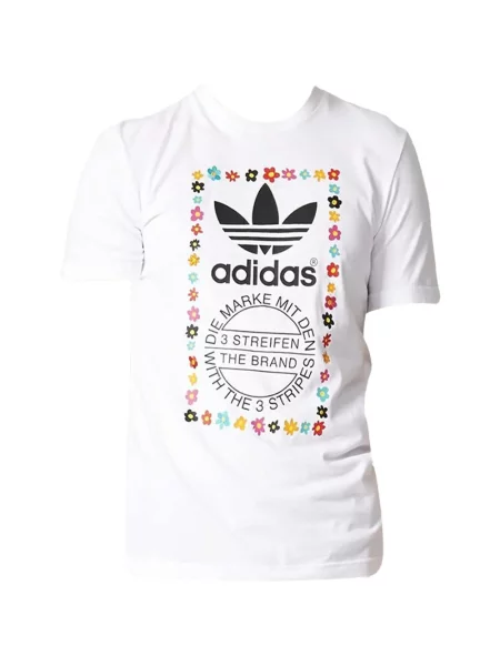 Sneakerși Adidas Deerupt din piele cu autograf alergare alb