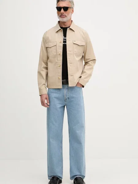 Tommy Hilfiger μεταβατικό μπουφάν ανδρικό με μπεζ