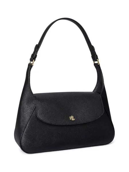 Geanta de piele Lauren Ralph Lauren din piele negru