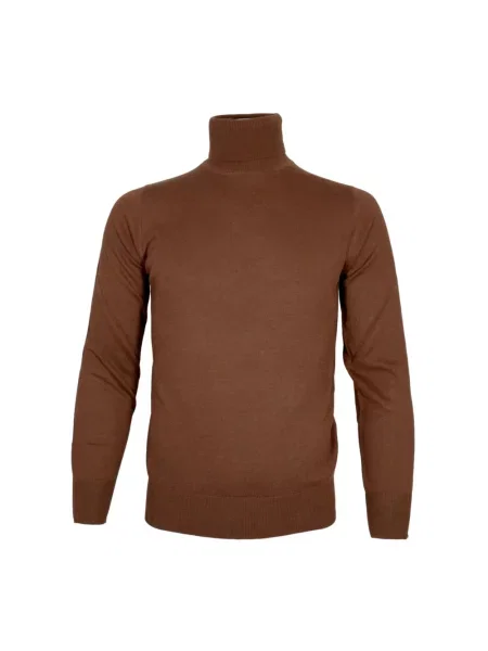 Sweter Cashmere Company wełniany brązowy