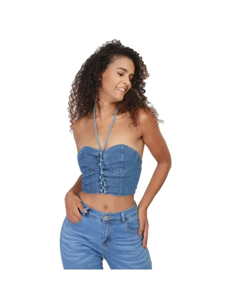 Top La Modeuse plava