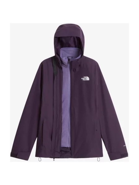 Kurtka z kapturem The North Face Quest Mono Triclimate ciemny XS fioletowy
