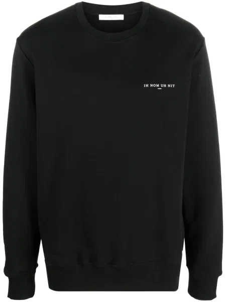 Hanorac crewneck Ih Nom Uh Nit cu imagine negru